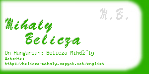 mihaly belicza business card